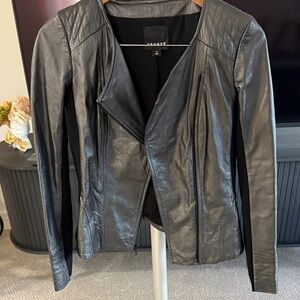 Lamarque Charcoal Leather Jacket